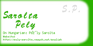sarolta pely business card